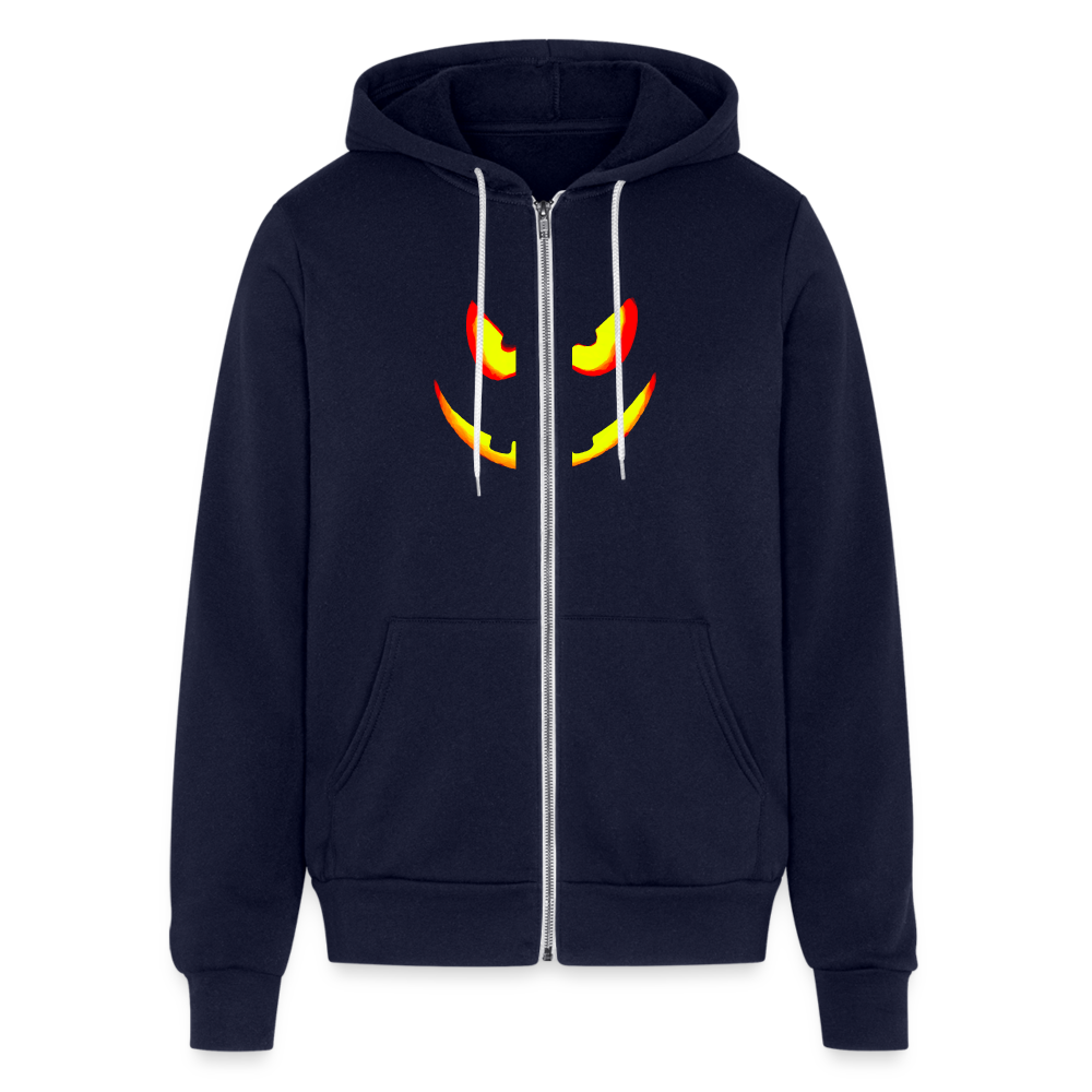 Bella + Canvas Unisex Full Zip Hoodie - navy