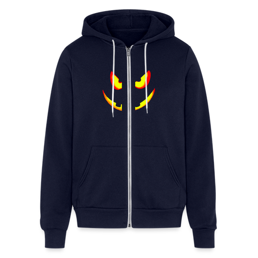 Bella + Canvas Unisex Full Zip Hoodie - navy